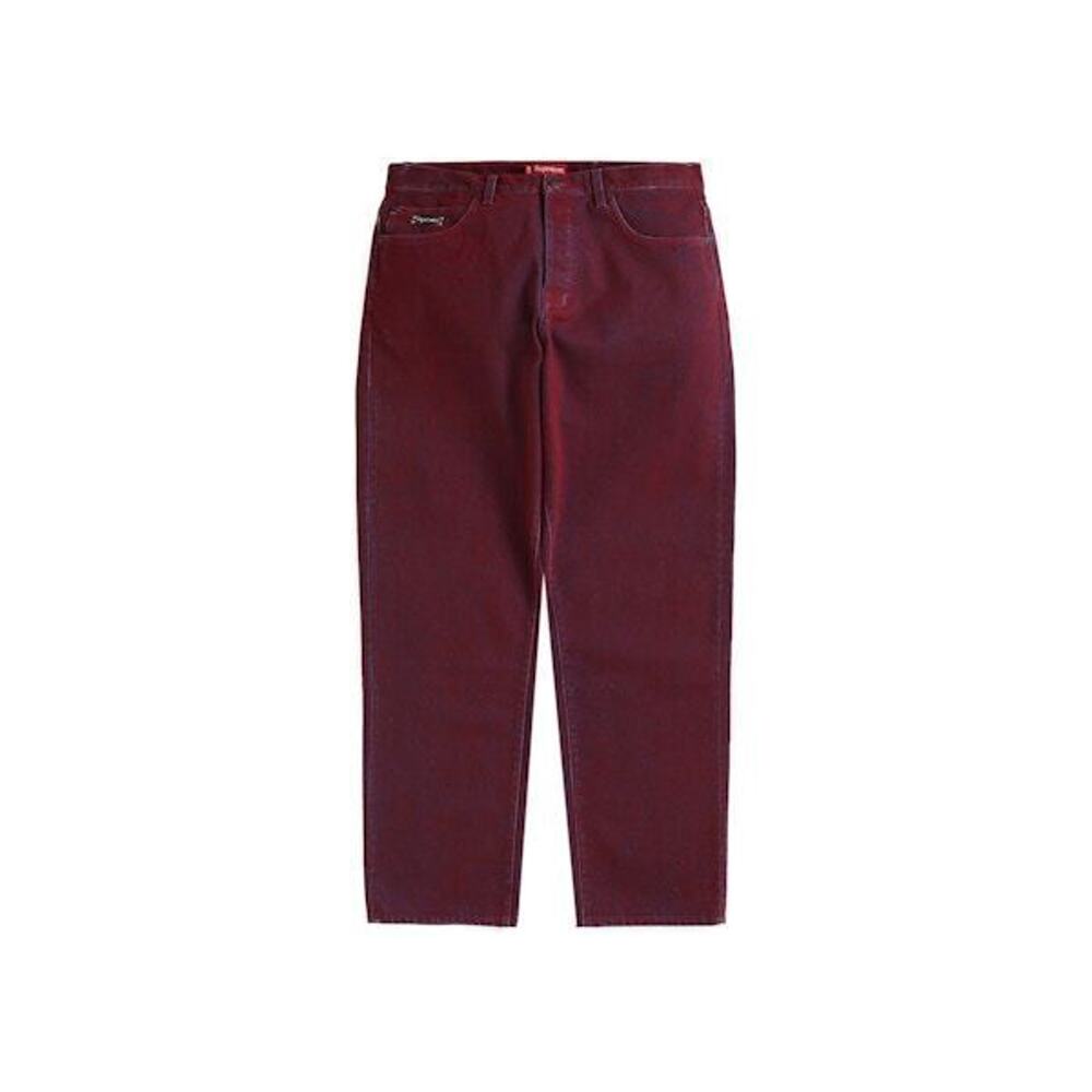 Supreme Flocked Regular Jean Red Sz 36